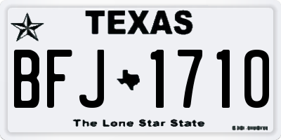 TX license plate BFJ1710