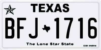 TX license plate BFJ1716