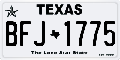 TX license plate BFJ1775