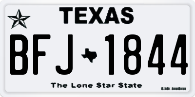TX license plate BFJ1844