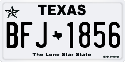 TX license plate BFJ1856