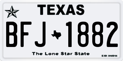 TX license plate BFJ1882