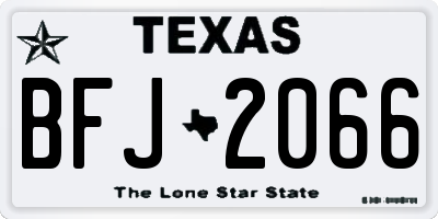 TX license plate BFJ2066