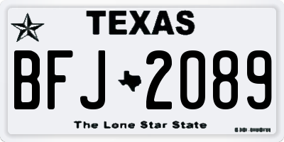 TX license plate BFJ2089