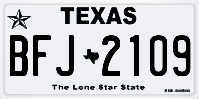 TX license plate BFJ2109