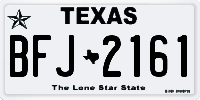 TX license plate BFJ2161