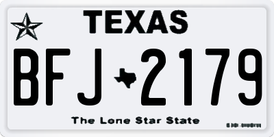 TX license plate BFJ2179