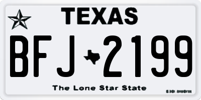 TX license plate BFJ2199