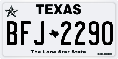 TX license plate BFJ2290