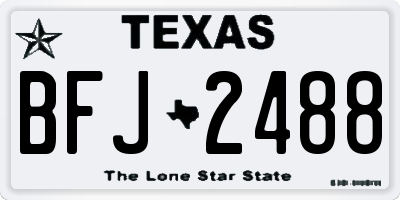 TX license plate BFJ2488