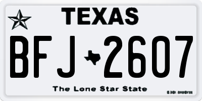 TX license plate BFJ2607