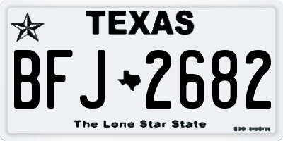 TX license plate BFJ2682