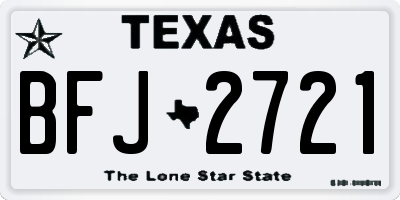 TX license plate BFJ2721