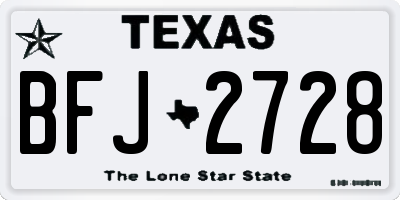 TX license plate BFJ2728
