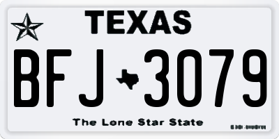 TX license plate BFJ3079