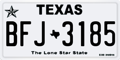 TX license plate BFJ3185