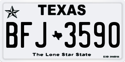 TX license plate BFJ3590