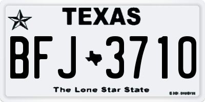 TX license plate BFJ3710