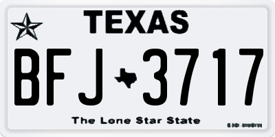 TX license plate BFJ3717