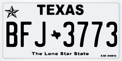 TX license plate BFJ3773