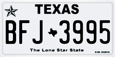 TX license plate BFJ3995