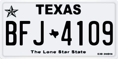 TX license plate BFJ4109