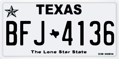TX license plate BFJ4136