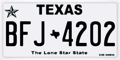TX license plate BFJ4202