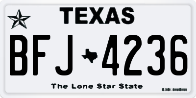 TX license plate BFJ4236