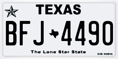 TX license plate BFJ4490