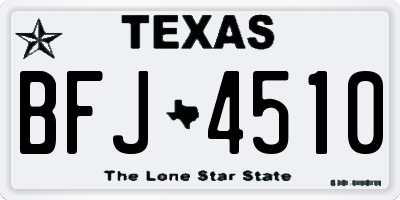 TX license plate BFJ4510