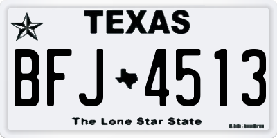 TX license plate BFJ4513
