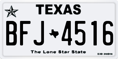TX license plate BFJ4516