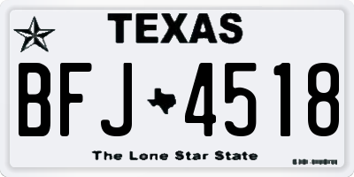 TX license plate BFJ4518