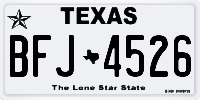 TX license plate BFJ4526