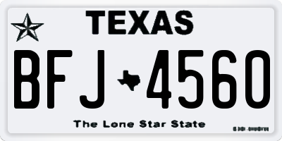TX license plate BFJ4560