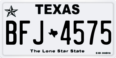TX license plate BFJ4575