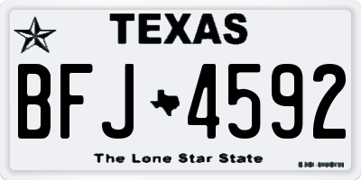 TX license plate BFJ4592