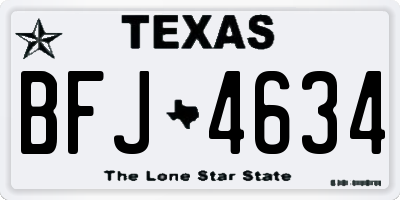 TX license plate BFJ4634