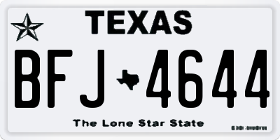 TX license plate BFJ4644