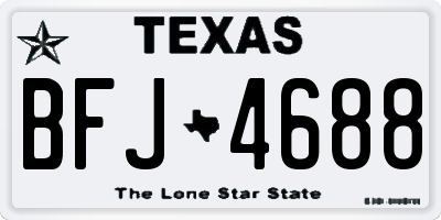 TX license plate BFJ4688