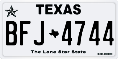 TX license plate BFJ4744