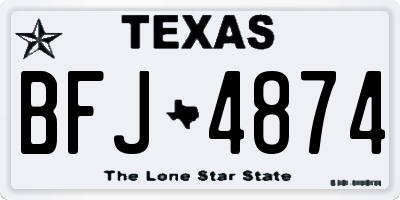 TX license plate BFJ4874
