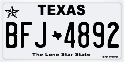 TX license plate BFJ4892