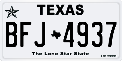 TX license plate BFJ4937