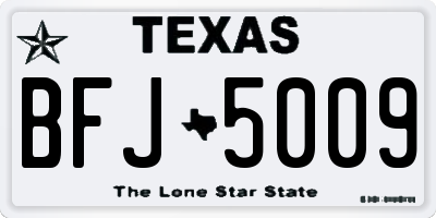 TX license plate BFJ5009