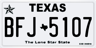 TX license plate BFJ5107