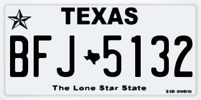 TX license plate BFJ5132