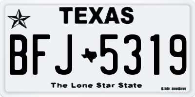 TX license plate BFJ5319