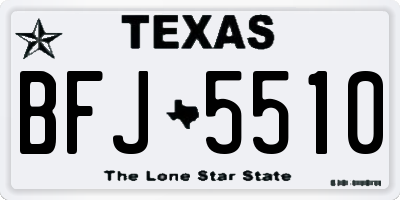 TX license plate BFJ5510